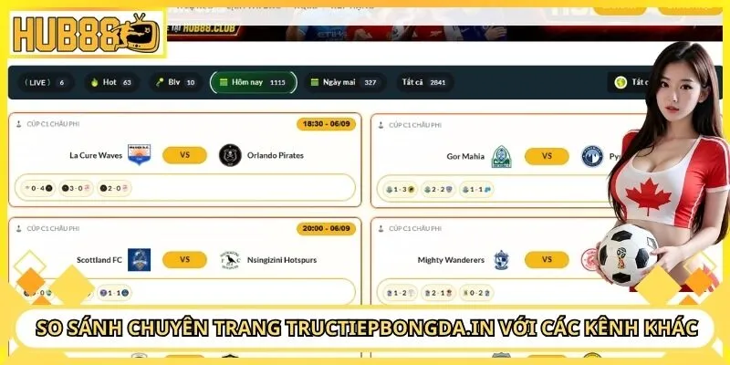 So sánh chuyên trang Tructiepbongda.in với các kênh trực tiếp bóng đá khác